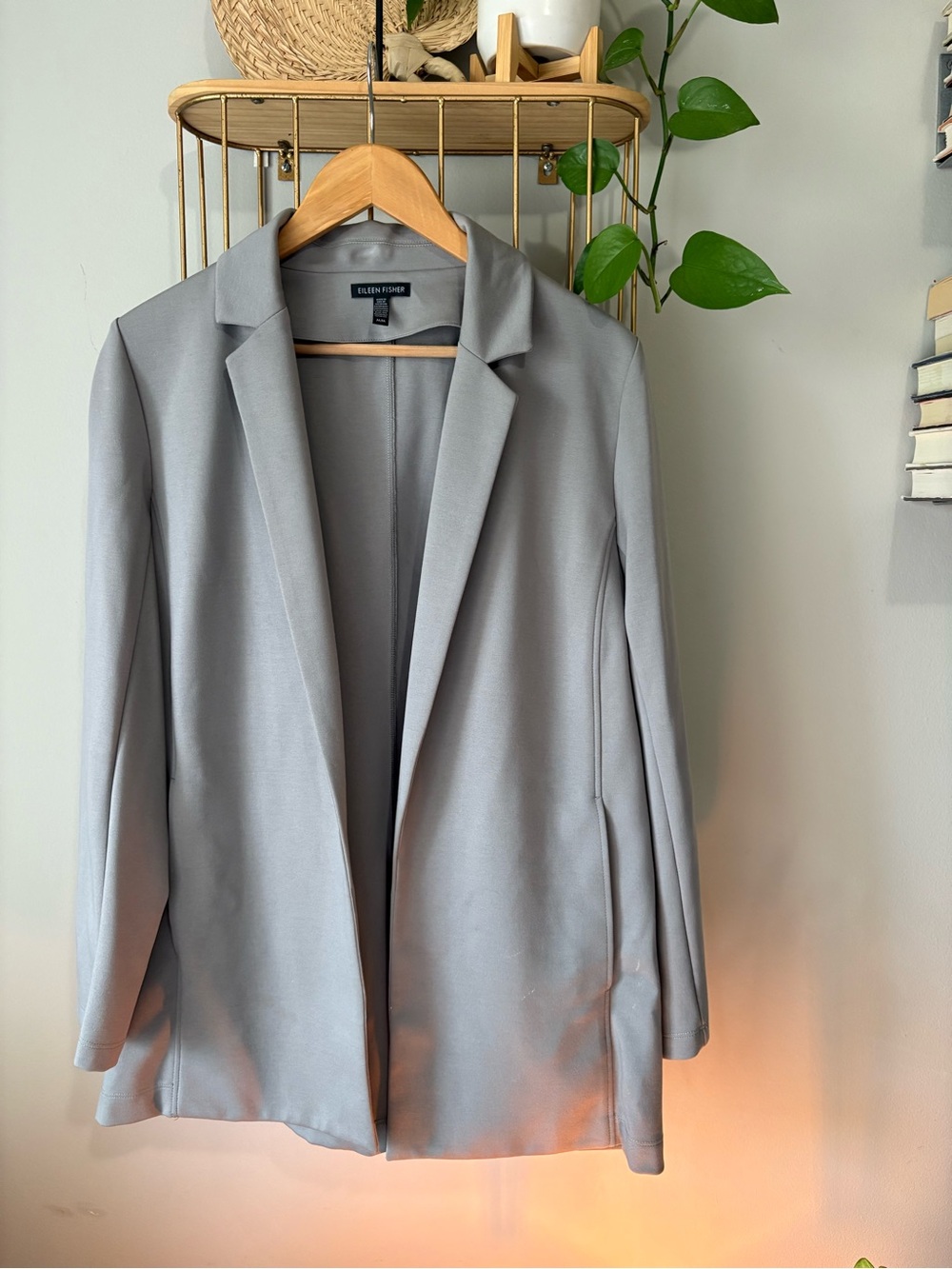 Eileen Fisher Flex Tencel Ponte Notch Collar Jacket